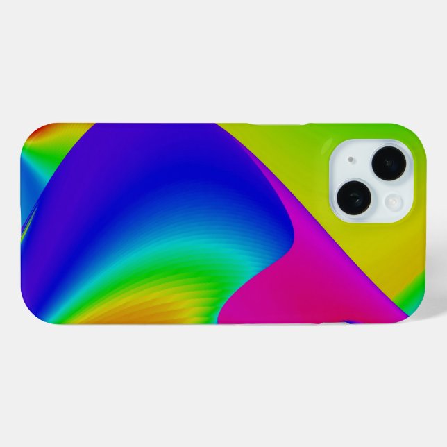 Funda De Case-Mate Para iPhone Arte arco iris abstracto en 3D (Reverso (Horizontal) )