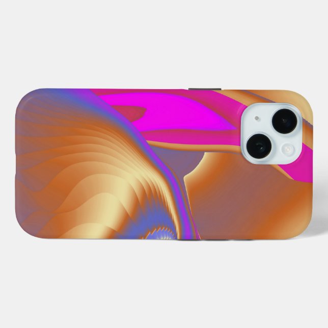 Funda De Case-Mate Para iPhone Arte arco iris abstracto en 3D (Reverso (Horizontal))