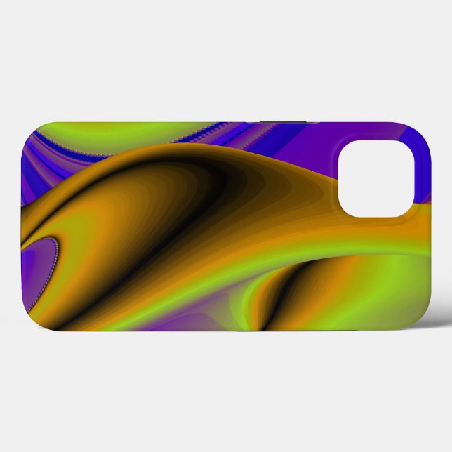 Funda De Case-Mate Para iPhone Arte arco iris abstracto en 3D (Reverso (Horizontal))