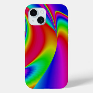 Funda Para iPhone 15 Arte arco iris abstracto en 3D