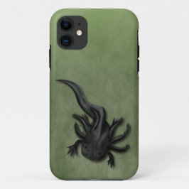 Funda Para iPhone 11 Arte Axolotélico Melanoico Negro