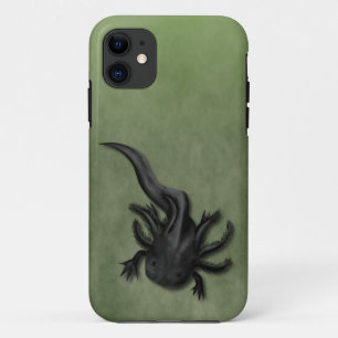 Funda Para iPhone 11 Arte Axolotélico Melanoico Negro