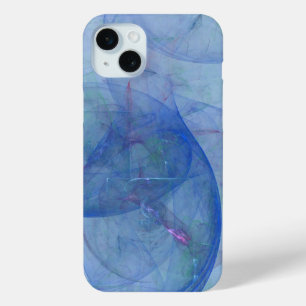Funda Para iPhone 15 Mini arte azul abstracto