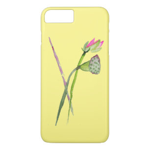 Funda Para iPhone 8 Plus/7 Plus Arte budista de flores de Lotus Zen rosa