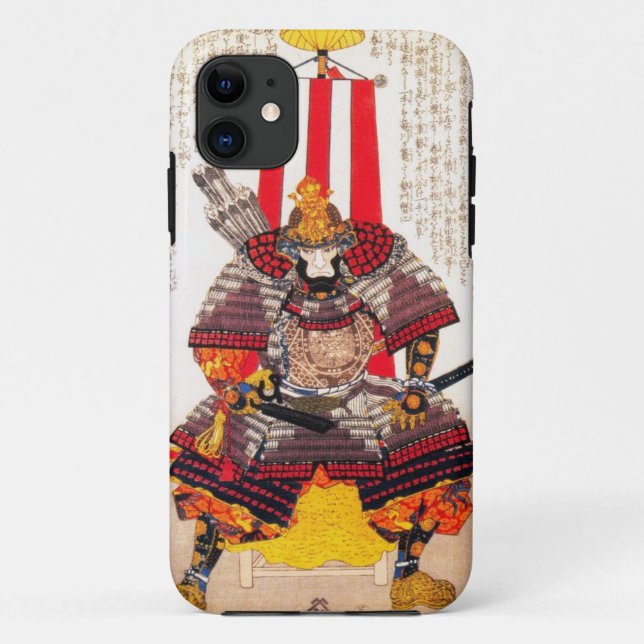 Funda De Case-Mate Para iPhone Arte clásico japonés oriental fresco del guerrero (Reverso)