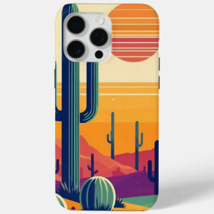 Funda Para iPhone 15 Pro Max Arte colorido del desierto del sudoeste