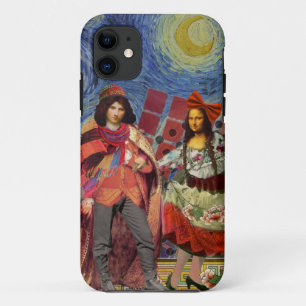 Funda Para iPhone 11 Arte colorido divertido y romántico de Mona Lisa