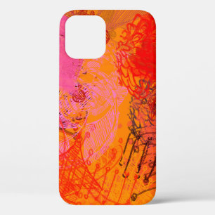Funda Para iPhone 12 Arte contemporáneo. La mano hizo arte. Textura col