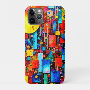 Funda Para iPhone 11 Pro Arte Cósmico Abstracto Vibrante de Ciudad