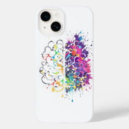 Funda Para iPhone 14 De Case-Mate Arte creativo de cerebro izquierdo vs derecho