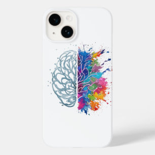 Funda Para iPhone 14 De Case-Mate Arte creativo de cerebro izquierdo vs derecho