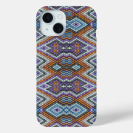 Funda Para iPhone 15 Arte de abalorios del suroeste