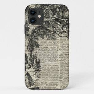 Funda Para iPhone 11 Arte de Alicia y de la plantilla de Cheshire en la