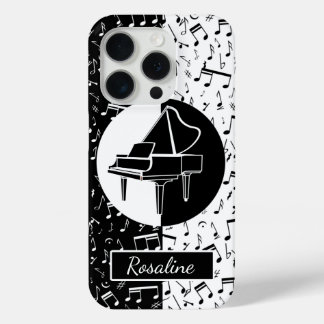 Funda Para iPhone 15 Pro Arte de amor de piano personalizado