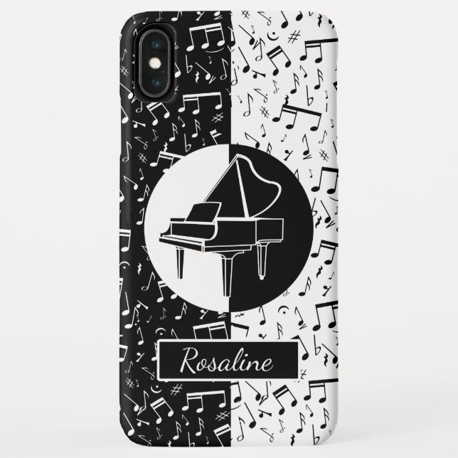 Funda De Case-Mate Para iPhone Arte de amor de piano personalizado (Reverso)