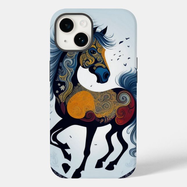 Funda De Case-Mate Para iPhone Arte de animales (Reverso )