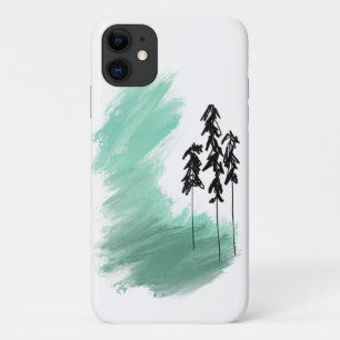 Funda Para iPhone 11 arte de árbol verde escandinavo simple moderno men