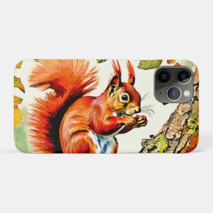 Funda Para iPhone 11 Pro Arte de ardilla otoñal