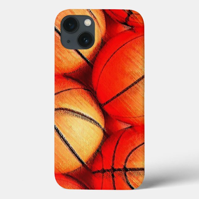 Funda De Case-Mate Para iPhone Arte de baloncesto (Reverso)