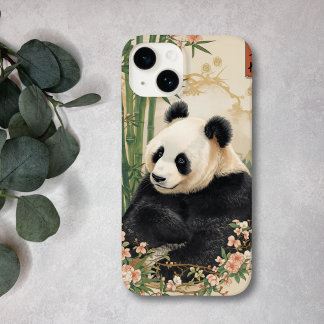 Funda Para iPhone 14 De Case-Mate Arte de Bambú Cute Panda Bear