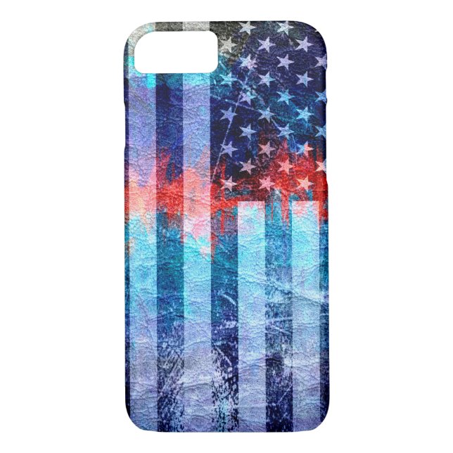 Funda De Case-Mate Para iPhone Arte de Bandera Americana (Reverso)