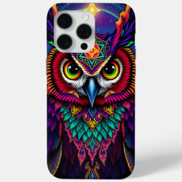 Funda Para iPhone 15 Pro Max Arte de búho celestial: Cosmos de galaxia estrella