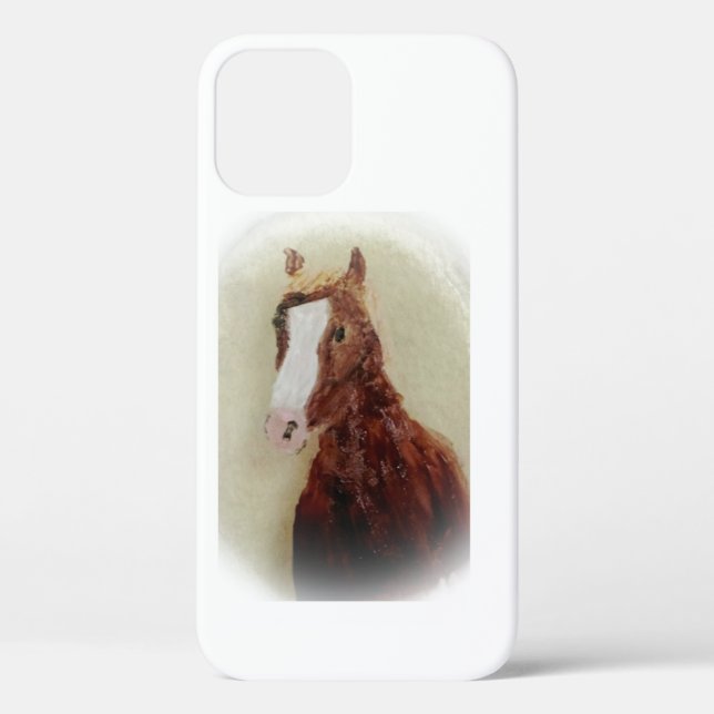 Funda De Case-Mate Para iPhone Arte de caballo marrón (Reverso )