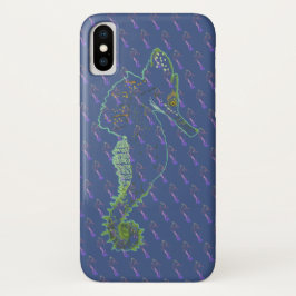 Funda Para iPhone X Arte de caballos marinos, caballitos de mar iPhone