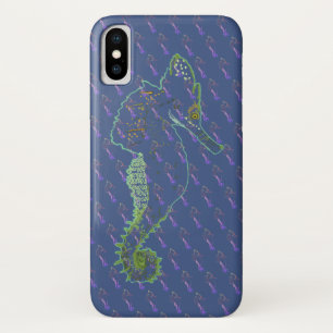 Funda Para iPhone X Arte de caballos marinos, caballitos de mar iPhone