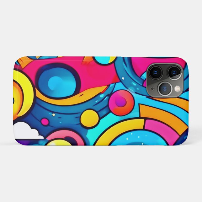 Funda De Case-Mate Para iPhone Arte de carnaval cósmico (Reverso (horizontal))