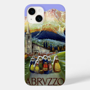 Funda Para iPhone 14 De Case-Mate Arte de cartel de viaje vintage de Abruzzo Italia 