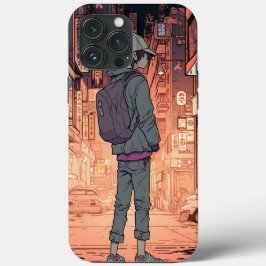 Funda Para iPhone 13 Pro Max Arte de Chico Anime