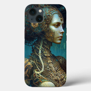 Funda Para iPhone 13 Arte de ciencia ficción de Cyborg Woman Fantasy