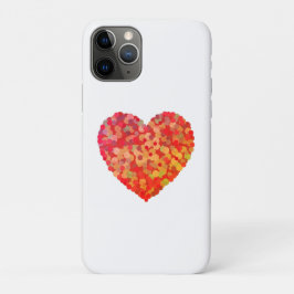 Funda Para iPhone 11 Pro Arte de Confeti de Corazón Abstracto