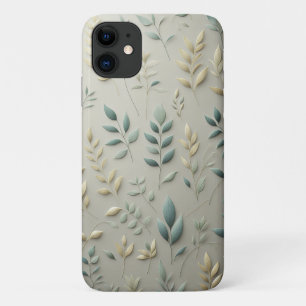Funda Para iPhone 11 Arte de Corte de Papel de Hoja Pastel Minimalista
