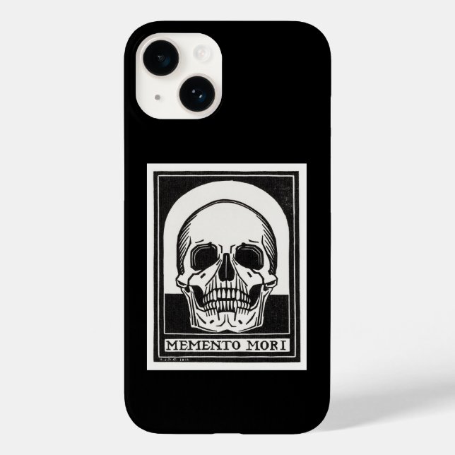 Funda De Case-Mate Para iPhone Arte de cráneo Memento Mori (Reverso )