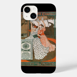Funda Para iPhone 14 De Case-Mate Arte de etiqueta de producto vintage Pearline Limp