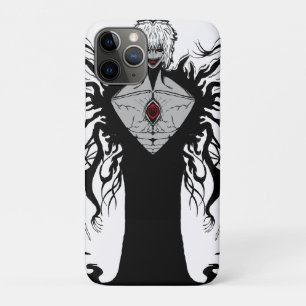 Funda Para iPhone 11 Pro Arte de Fantasía Anime Oscura Cuervo y Demonio