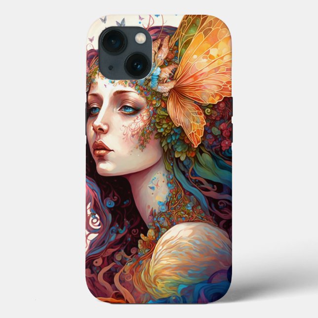 Funda De Case-Mate Para iPhone Arte de fantasía de diosa arcoiris (Reverso )