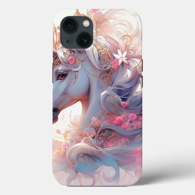 Funda De Case-Mate Para iPhone Arte de fantasía de Unicorn (Reverso )