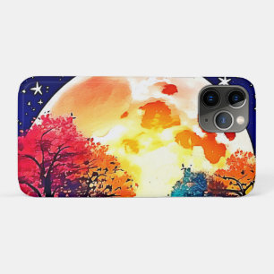 Funda Para iPhone 11 Pro Arte de fantasía forestal iluminado por luna