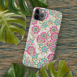 Funda Para iPhone 11 Pro Max Arte de flores japonesas abstractas chic