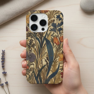 Funda Para iPhone 15 Pro arte de flores silvestres de ensueño vintage