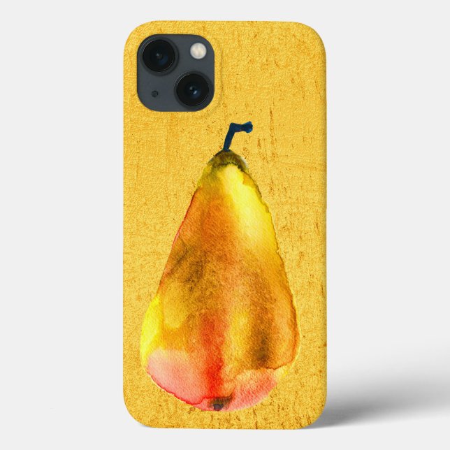 Funda De Case-Mate Para iPhone Arte de frutas Golden Pear (Reverso)