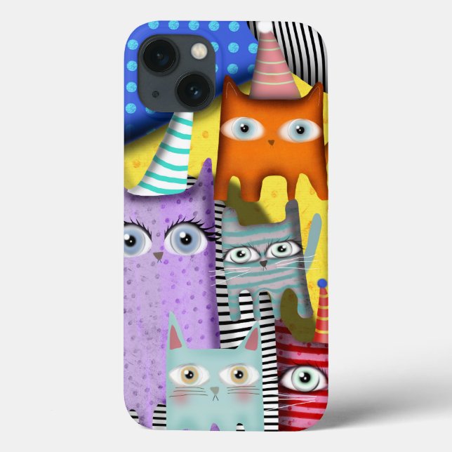 Funda De Case-Mate Para iPhone Arte de Gatos Rupydetequila (Reverso)