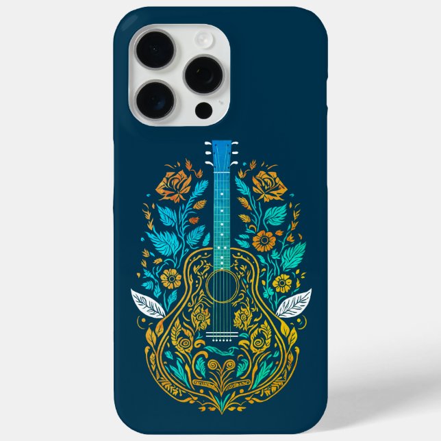 Funda De Case-Mate Para iPhone Arte de guitarra de campo (Reverso )