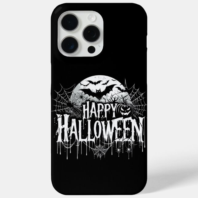 Funda De Case-Mate Para iPhone Arte de Halloween feliz (Reverso )