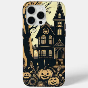 Funda Para iPhone 15 Pro Max Arte de Halloween feliz