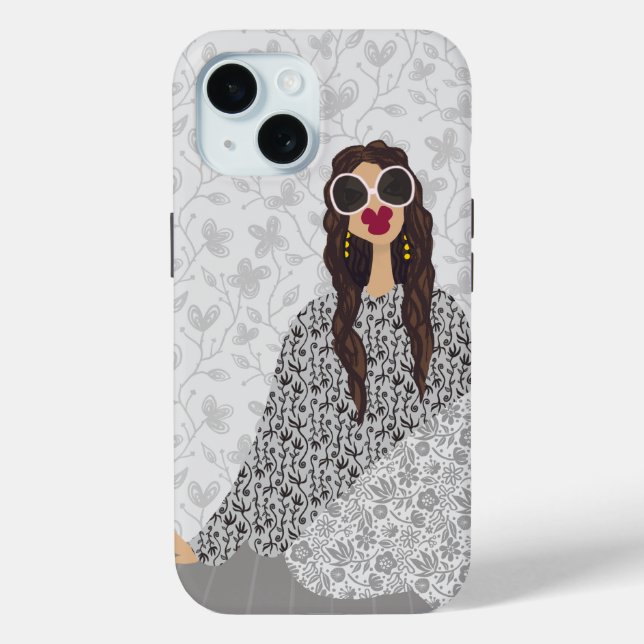 Funda De Case-Mate Para iPhone Arte de ilustración de moda Ultra Glamour (Reverso )