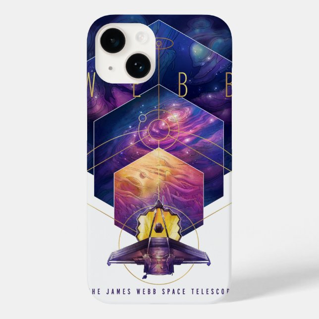 Funda De Case-Mate Para iPhone Arte de Ilustracion del telescopio espacial James  (Reverso )